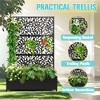 TOAOTBNBO Metal Privacy Screen with Leaf Pattern, Outdoor Planter Box with Wheels, Modern Outdoor Privacy Panels for Garden and Patio - 4 of 4