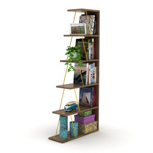 NicBex Bookcases for Living Room Modern 5 Tier Ladder Bookshelf Organizer Narrow Bookcasor Small Spaces Office Bedroom - 1 of 4