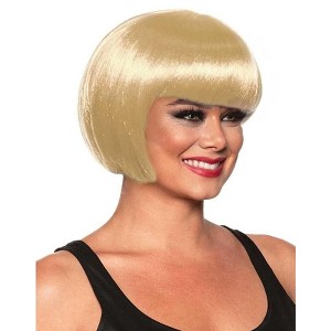 Underwraps Bob Cut One Size Adult Costume Wig | Blonde - 1 of 2