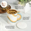 Pinky Up Everlee Tea Infuser Mug - Ceramic Mug with Tea Infuser and Lid for Loose Leaf - Rainbow and Gold Set of 1, Beige - 2 of 4