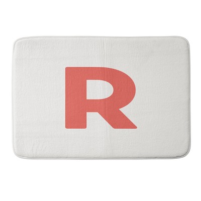 Deny Designs April Lane Art Block Monogram Memory Foam Bath Mat
