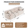 GDFStudio Sabina Modern 4 Seater Chenille Upholstered Button-Tufted Sectional Sofa with 2 Pillows - 3 of 4