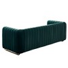 84" Contemporary Velvet 3-Seater Sofa with Gold Metal Legs, Pocket Spring Cushions and Solid Wood Frame - 3 of 4