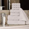 Zero Twist Cotton Waffle Honeycomb Medium Weight 8 Piece Bathroom Towel Set by Blue Nile Mills - 2 of 4