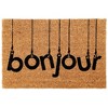 Evideco French Home Goods Sheltered Printed Front Door Mat Coir Coco Fibers Rug 24x16 - 2 of 4