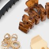 Girls' 4pk Neutral Claw Clip Set - art class™: Hair Styling Accessories for All Hair Types, Solid Pattern - 3 of 3