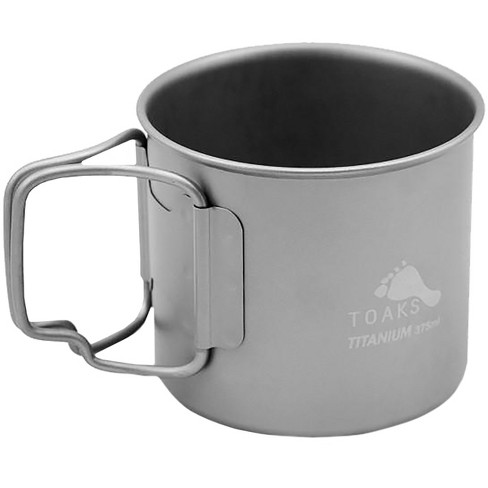 Knapsack- Bulk Custom Printed 15 Oz. Stainless Steel Camping cup/bowl  w/extended foldable handle