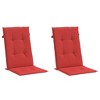 vidaXL Highback Chair Cushion Set of 2 Red 100% polyester - 3 of 4