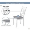 NicBex Minimalist 5-Piece Dining Set – Rectangular Dining Table with 4 X-Back Dining Chairs, MDF Top & Rubberwood Legs, Rustic Kitchen Table - 2 of 4
