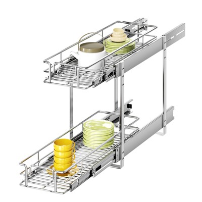 Pull Out Cabinet Organizer, Heavy Duty Cabinet Pull Out Shelves, Slide Out Drawers Organization for Kitchen