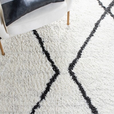 Ivory Synthetic Easy-Care Shag Area Rug 93"x93"