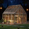 6x7ft Outdoor Greenhouse, Green Houses for Outside Walk-in Kit with Roof Vent, Polycarbonate Greenhouse - 2 of 4