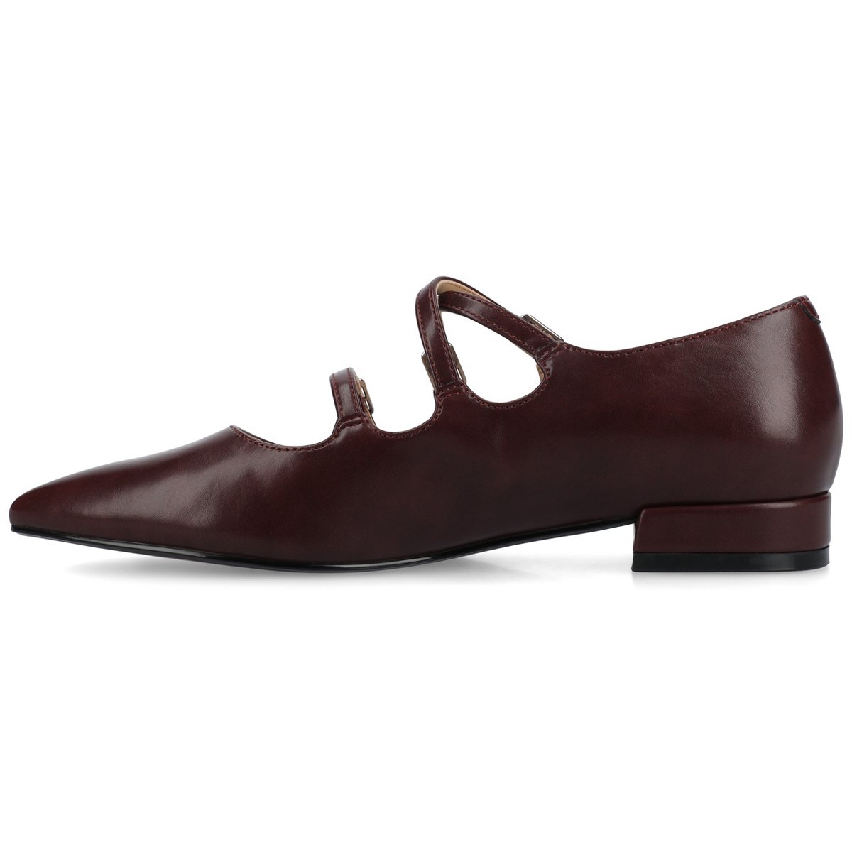 Женские туфли Journee Collection Journee Women's Gretel Multistrap Ballet Pumps, Oxblood 7 — фото 2