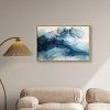 Art Remedy Inked Waves Blue Abstract Wall Art Framed - 2 of 4