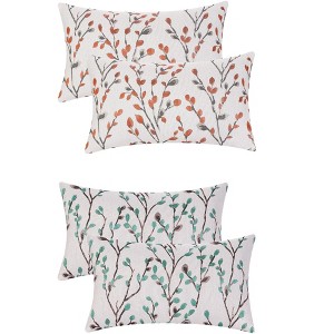 Unique Bargains Floral Pattern Decoration Pillow Cases for All Seasons 4 Pcs - 1 of 4