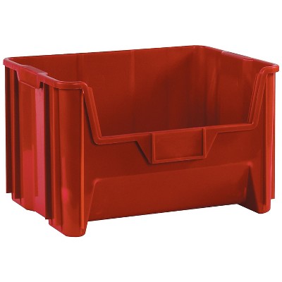 Box Partners Giant Stackable Bins 19 7/8" x 15 1/4" x 12 7/16" Red 3/Case BING111