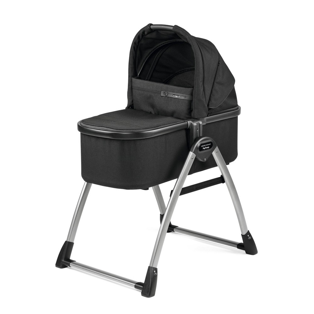 Photos - Pushchair Accessories Peg Perego Bassinet with Home Stand - True Black 