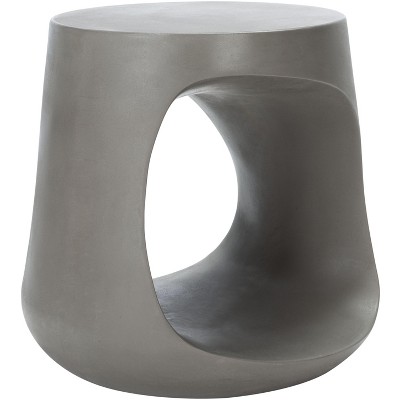 Vikki Dark Grey Concrete Modern Accent Stool
