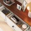 Okak Farmhouse Double Storage Cabinet with 4 Drawers, Free Standing Cabinet, Barn Door Style Laundry Sorter Cabinet for Kitchen - 4 of 4