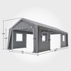Carport Canopy Heavy Duty Waterproof UV Resistant Portable Garage 4 Doors & 4 Windows Carport with Removable Sidewalls for Car Truck Boat Storage - 2 of 4