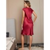 SilkSilky Women's 100% Mulberry Silk Cap Sleeve Nightgown - 3 of 4