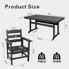 Set of 2 Weather-Resistant HDPE Outdoor Dining Chairs �?Durable Patio & Garden Chairs for Porch and Backyard-Coolbibila - 4 of 4