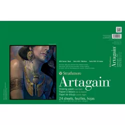 Strathmore Artagain 400 Series Drawing Paper, 12 x 18 Inches, 60 lb, Black, 24 Sheets