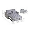 Lyngins 3-in-1 Convertible Sleeper Sofa, Velvet Futon Sofa Bed, Pull-Out Sofa Bed with Pillows & Pockets, Loveseat Couch for Living Room, Apartments - 4 of 4