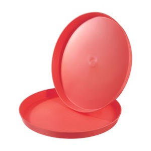 Unique Bargains Restaurant Home Bar Round Plastic Non-Slip Food Service Tray 2 Pcs - 1 of 4