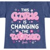 Girls' - Barbie - This Girl Is Changing The World-  Girls Fitted Short Sleeve Graphic T-Shirt Fitted Short Sleeve Graphic T-Shirt - 2 of 4