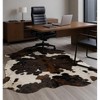 Home Mart Goods Tri-Color Cowhide Brown Black White Handmade Soft Large Cow Hide Cow Skin Leather Animal Area Rug - 6' x 7' Feet - 4 of 4
