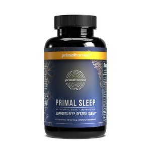 Primal Harvest Primal Sleep with Valerian Root, L-Tryptophan & Melatonin 60 Capsules - 1 of 4