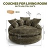 AENKYO 81.1" Cloud Couch Sleeper Indoor Lazy Sofa, Oversized Round Deep Seat Chaise Lounge Chair with 14 Pillows for Living Room - 3 of 4