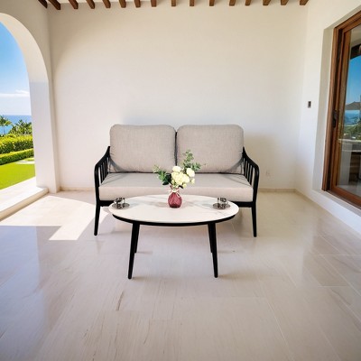 UNISOAR 2PC Outdoor Patio Conversation Set Sofa with Loveseat