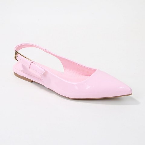 Обувь BERNESS Women's Caitriona Glossy Pointed Toe Slingback Flats Pink 6