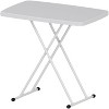 Foldable Plastic Table, Adjustable Height Rectangular or Square Dining Table for Indoor, Outdoor, Camping, Picnic & Party Events - 2 of 4