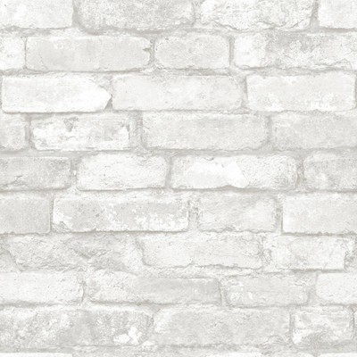 Textured Brick Peel & Stick Wallpaper White - Threshold™