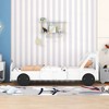 CAVINAS Twin/Full Size Car-Shaped Platform Bed with Wheels,Plywood Bed Frame for Kids Room,Bedroom - 2 of 4