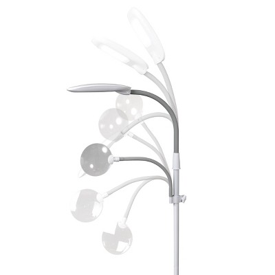 ClearSun White LED Floor Lamp with Adjustable Magnifier - 22.5"