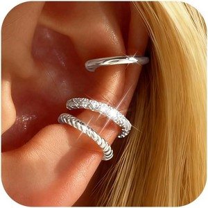 Ear Cuffs Non Piercing Ear Cuff Earrings for Women Trendy Clip on Cartilage Earring Stacks Non Pierced - 1 of 4