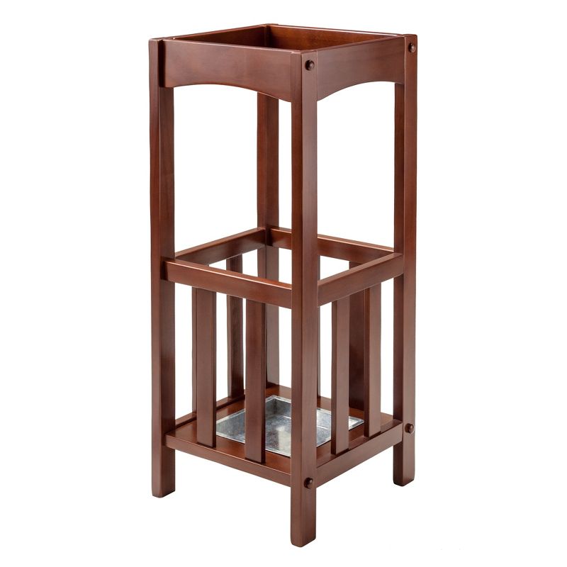 Rex Umbrella Stand with Metal Tray Walnut/Metal - Winsome, 1 of 7