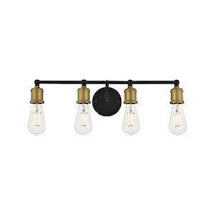 Elegant Lighting Serif 4 light brass and black Wall Sconce - 1 of 4