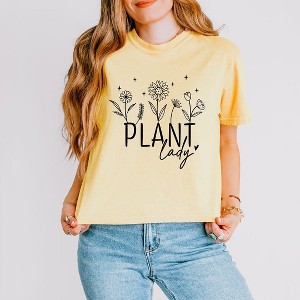 Simply Sage Market Women's Plant Lady Flowers Short Sleeve Relaxed Fit Cropped Tee - 1 of 4