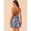 cheibear Women's Sleeveless Round Neck Pajamas Sleepwear Heart Print Lounge Camisole Mini Nightgowns - 3 of 4