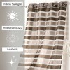 Evideco French Home Goods Striped Sheer Curtain Panel - Light-Filtering Drape for Modern Home Décor, 95 x 55 Inches - 2 of 4