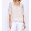 Women's Dotted Chiffon Blouse - Fate - 2 of 4