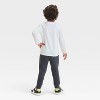 Toddler Boys' Valentine's Day Racecar Long Sleeve T-Shirt and Fleece Jogger Pants Set - Cat & Jack™ Off-White - image 2 of 4