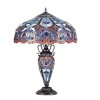 Chloe Lighting Sadie Tiffany-Style 3 Light Victorian Double Lit Table Lamp 18" Shade - 2 of 2