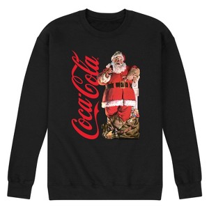 Men's - Coca-Cola - Vintage Santa With Presents Graphic Fleece Sweatshirt - 1 of 4