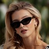 WMP Eyewear Womens Polarized Narrow Cat-Eye Sunglasses, Oval Acetate Frame, Hand-Polished - 3 of 4